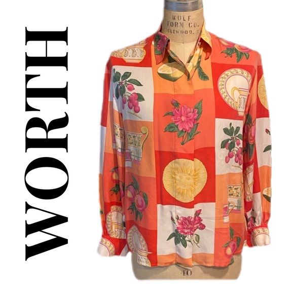 Worth Tops - WORTH SILK BLOUSE IN BOLD COLORS 16